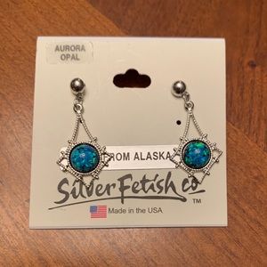 NWT Sterling Silver Opal Earrings